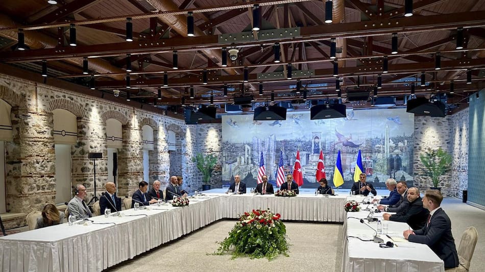 Encuentro de delegaciones de Ucrania y Rusia en Turquía. Foto: EFE
