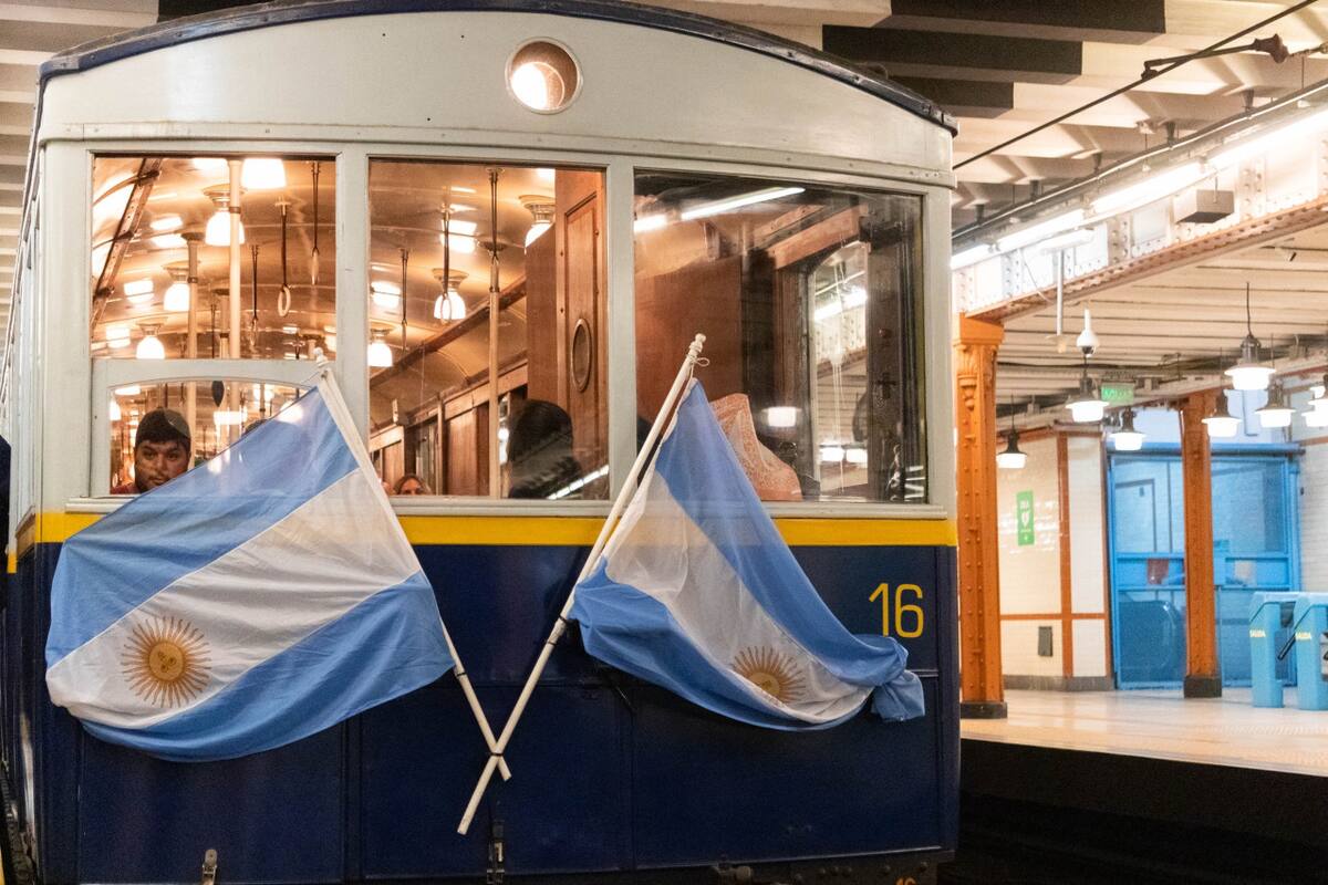 Subte antiguo Línea A. Fuente: Gentileza GBA