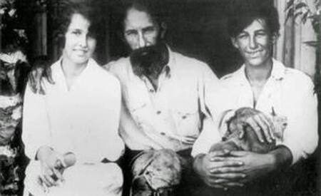 Horacio Quiroga y sus dos hijos mayores