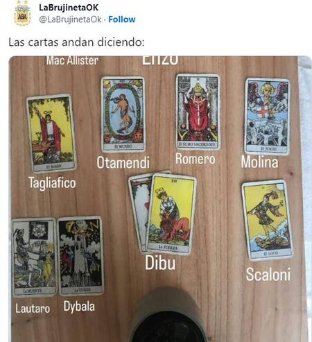 La tirada de cartas de tarot de la