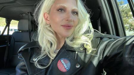 Lady Gaga también fue a votar. Fuente: Instagram.