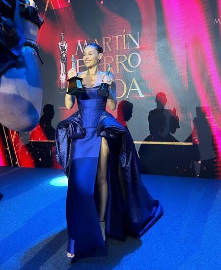 Pampita en los Martín Fierro de la Moda. Foto: Instagram.