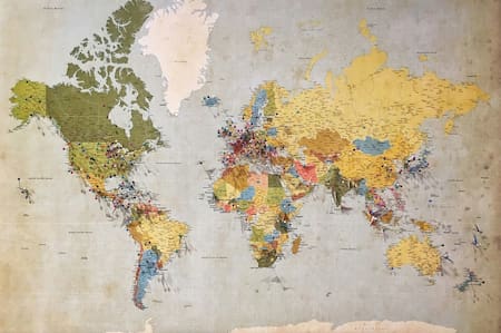 Mapa del mundo. Foto Unsplash