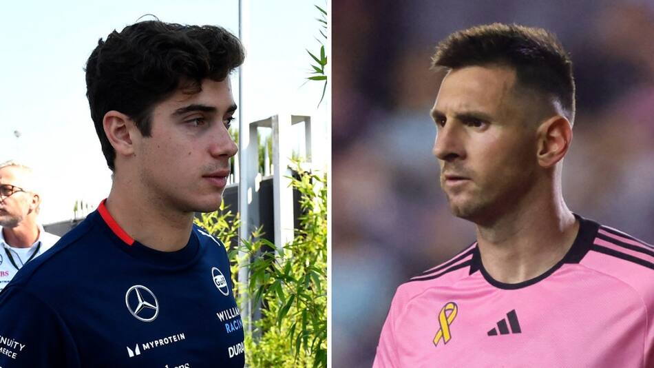 Franco Colapinto se reunirá con Lionel Messi. Foto: Reuters.