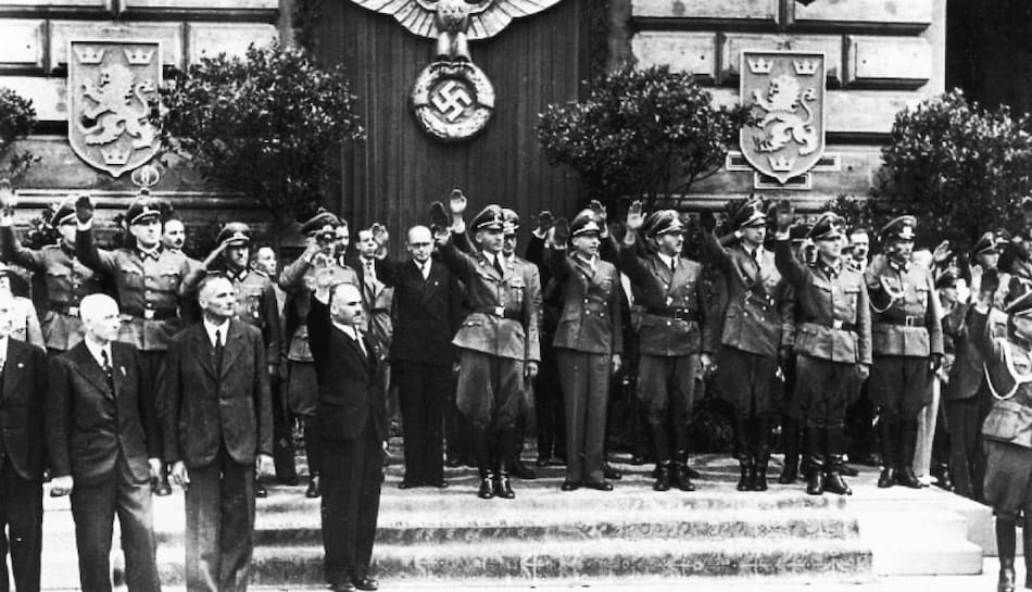 Jerarcas nazis y la División Galizien de las SS. Foto: Bundesarchiv.