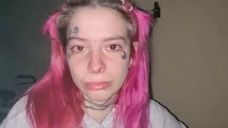 La mujer que llora porque no le gusta trabajar. Foto: captura de pantalla.