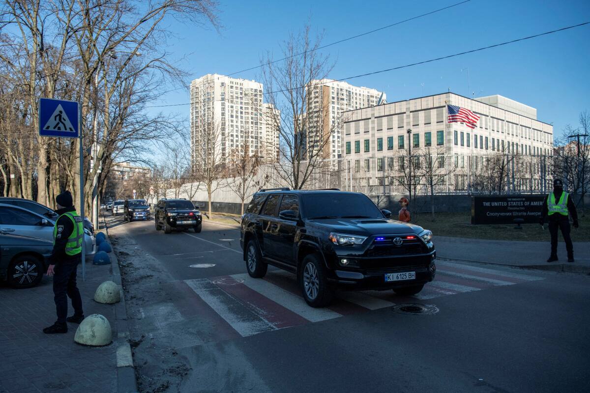 Embajada de Estados Unidos en Kiev, Ucrania. Foto: Reuters.