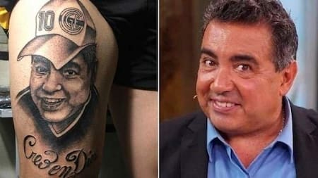 Un hincha de Gimnasia quiso tatuarse el rostro de Maradona pero le quedó "Diego" ....... Pérez