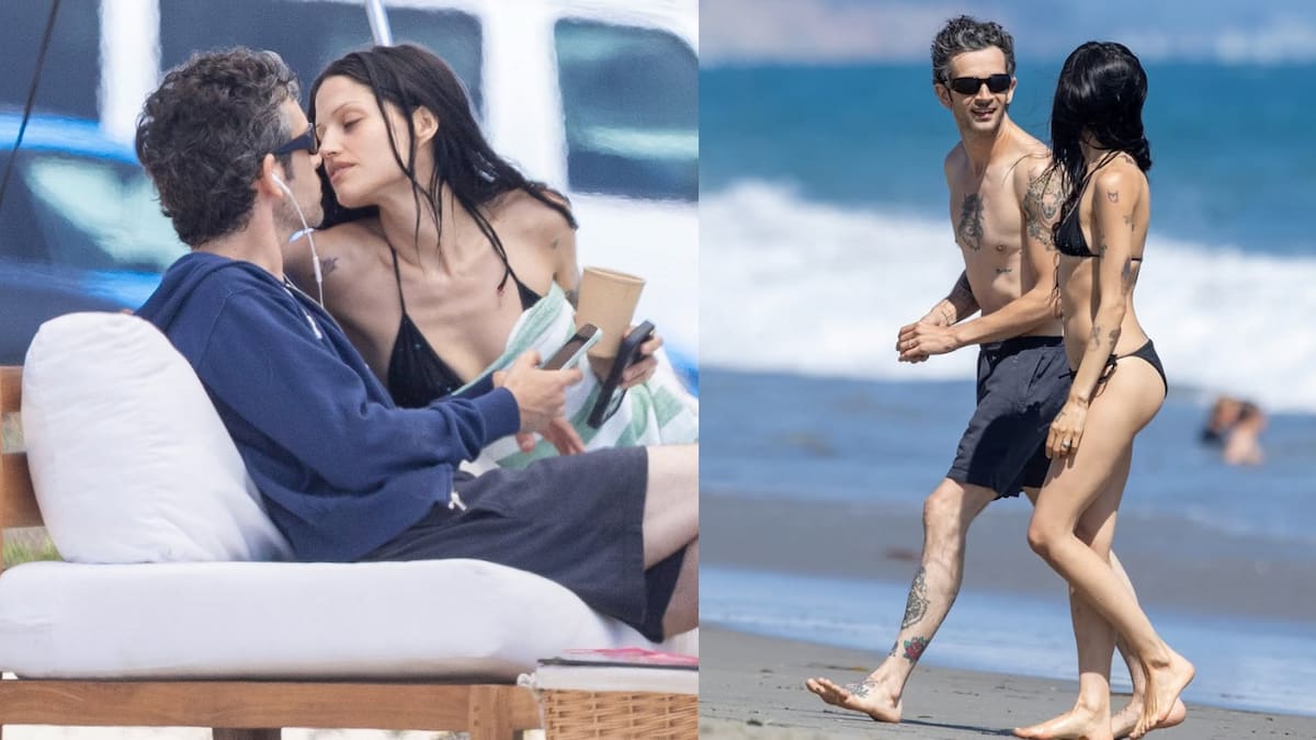 Las imágenes inéditas de la luna de miel de Matty Healy y Gabbriette en Santa Bárbara