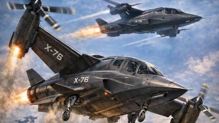 Cómo es el X-76: el prototipo de avión híbrido de EEUU que despega como un helicóptero, pero que alcanza la velocidad de un jet