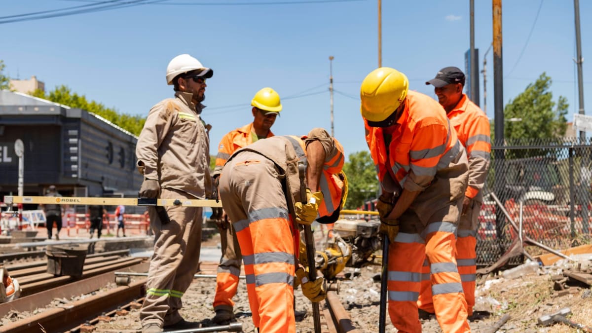 Obras en trenes del AMBA. Foto: Trenes Argentinos.