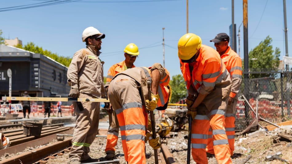 Obras en trenes del AMBA. Foto: Trenes Argentinos.