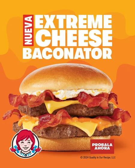 La nueva hamburguesa de la cadena Wendy’s. Foto: Wendys.