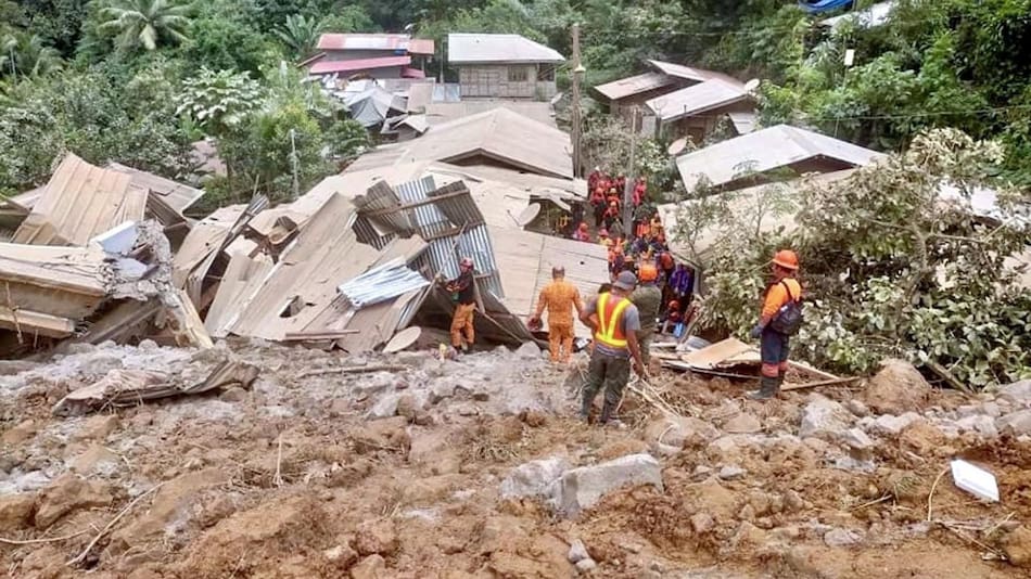 Alud en Filipinas. Foto: EFE