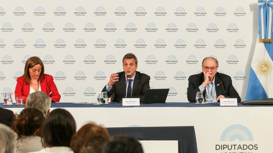Sergio Massa en Diputados por el Presupuesto 2023. Foto: NA.