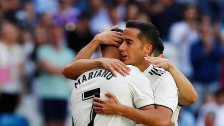 Festejo del Real Madrid en triunfo ante el Villarreal por la Liga (Reuters)