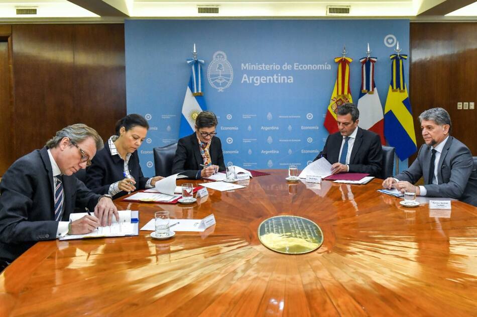 Sergio Massa, acuerdo con el Club de París. Foto: Ministerio de Economía.