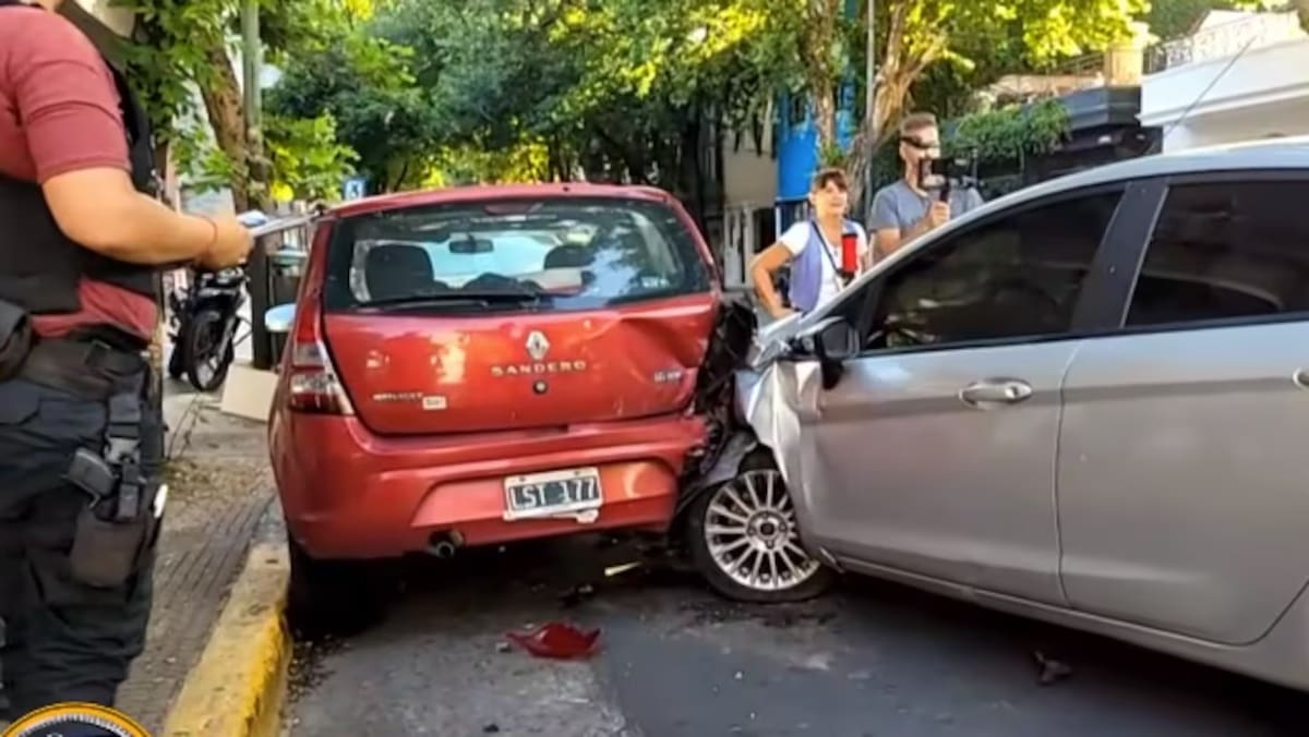 Choque en cadena en Palermo.