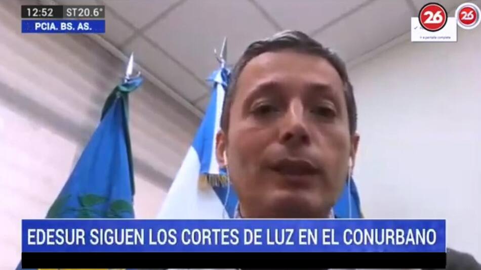 Fernando Gray, intendente de Esteban Echeverría, Canal 26