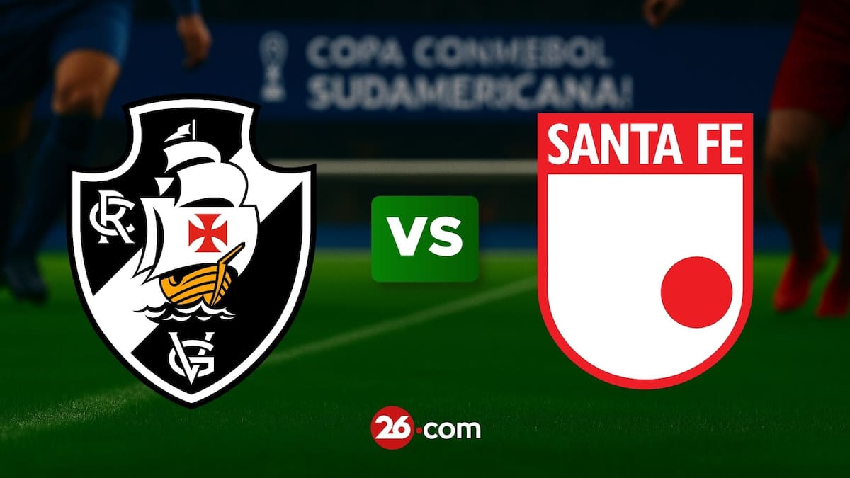 Vasco da Gama vs Santa Fe por la Copa Sudamericana.