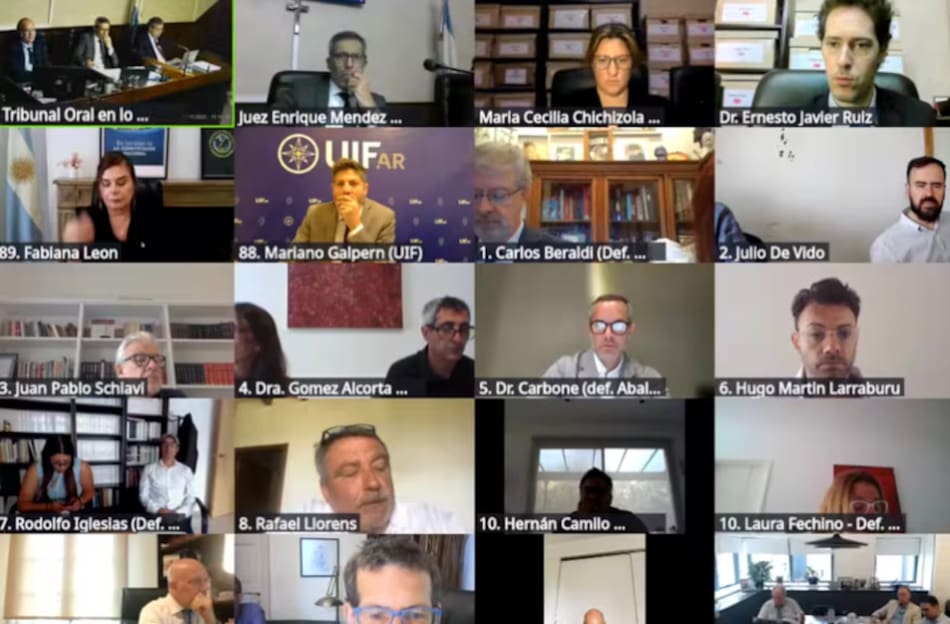 Audiencia virtual por la Causa Cuadernos.