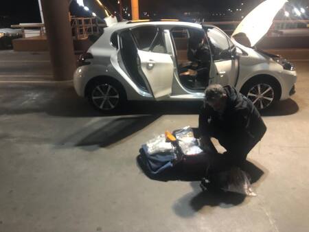 Operativo de Aduana que detectó fuga de dólares a Uruguay. Foto: Prensa.