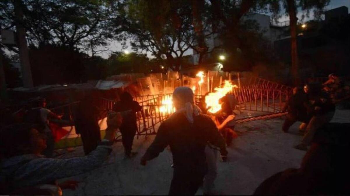 Protestas propalestinas en México. Foto X.