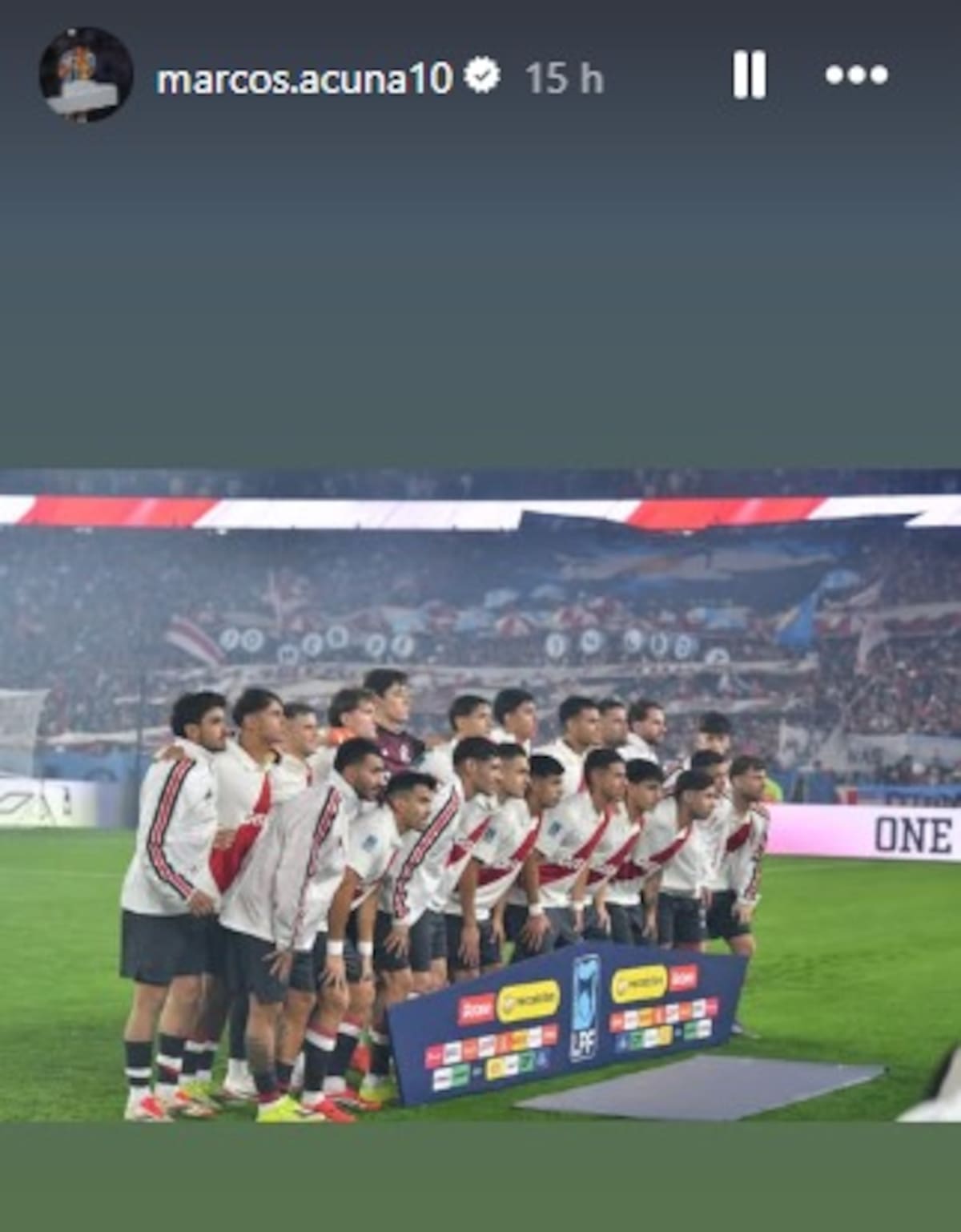 La historia del "Huevo" Acuña en su cuenta de Instagram contra Tapia y AFA