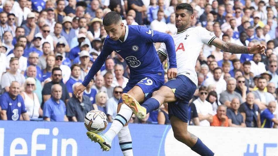 Cristian Romero en el Tottenham. Foto: EFE.
