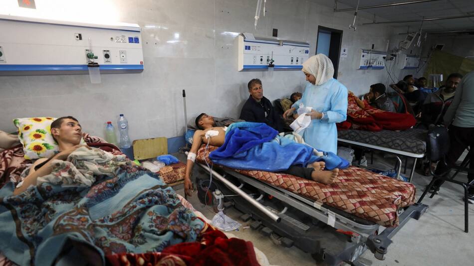 Palestinos heridos en el hospital Al Shifa de Gaza. Foto: Reuters