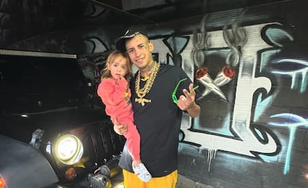 L-Gante junto a su hija Jamaica. Foto: Instagram.