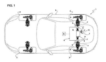 Patente de Ferrari para sus nuevos autos eléctricos.