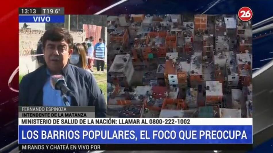 Testeos casa por casa por coronavirus en barrio San Alberto de La Matanza, Espinoza, Canal 26