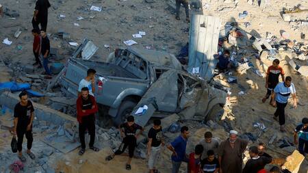 Bombardeo de Isarel en Gaza. Foto: Reuters.