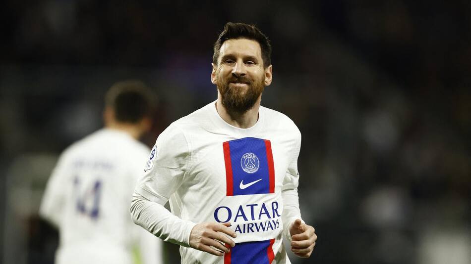 Messi, feliz tras su actuación ante Angers. Foto: Reuters.