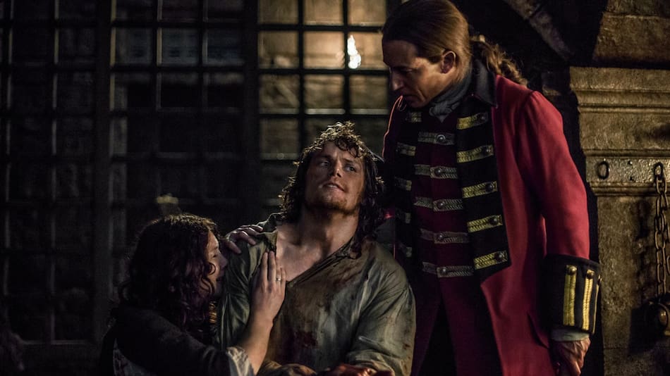 Jamie y Claire Fraser en la primera temporada de Outlander