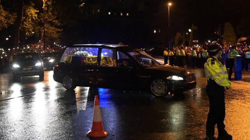 Féretro de Isabel II en Londres. Foto: EFE