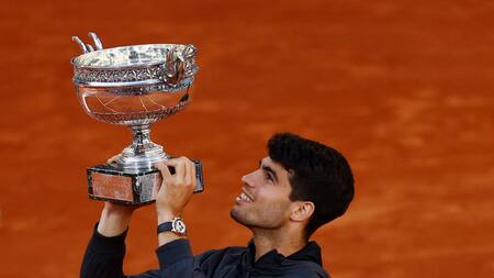 Carlos Alcaraz, campeón de Roland Garros 2024. Foto: Reuters.