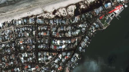 Imágenes satelitales del paso del huracán Milton. Fuente: Reuters