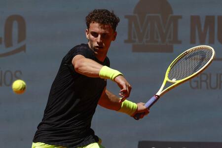 Juan Manuel Cerúndolo en el Masters 1000 de Madrid. Foto: EFE