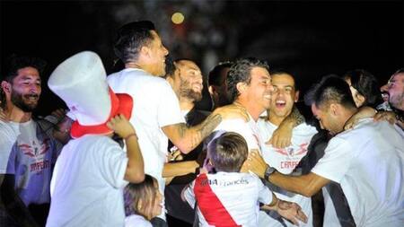 Festejos de River en el Monumental por Copa Libertadores, Gallardo, Twitter