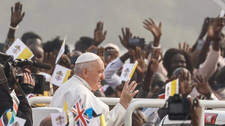 Papa Francisco en Sudán. Foto Reuteres.