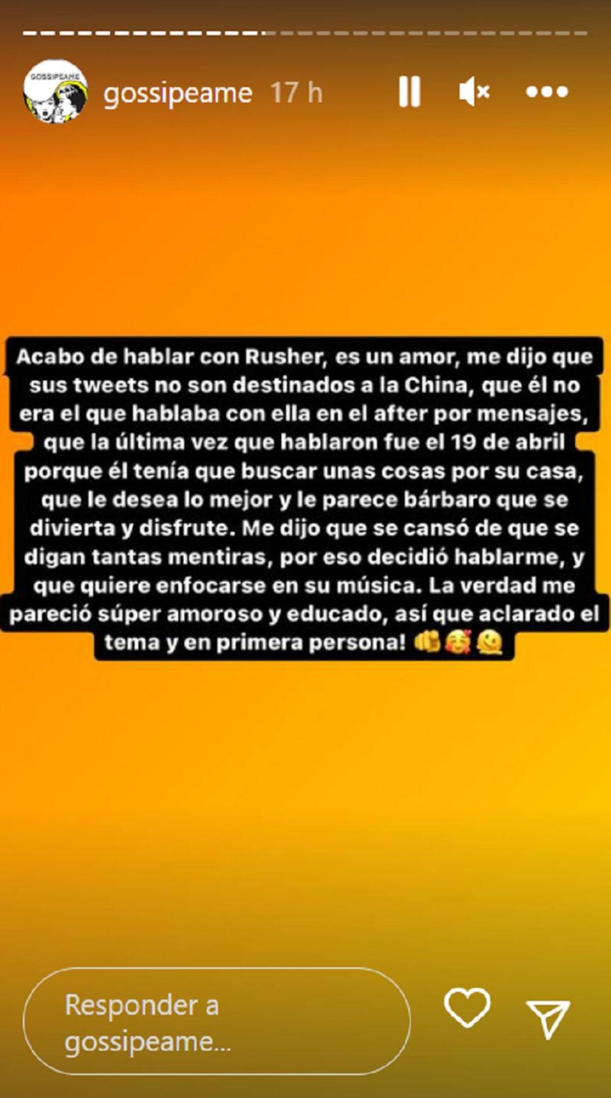 La palabra de Rusherking. Foto: Instagram.