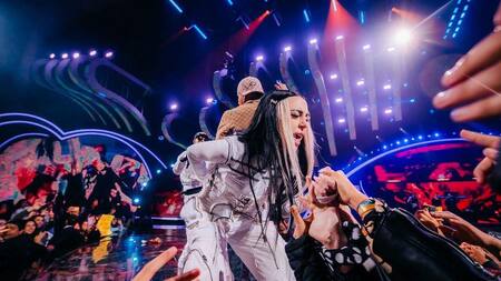 Nicki Nicole dándolo todo en Viña del Mar. Foto Instagram @nickinicole