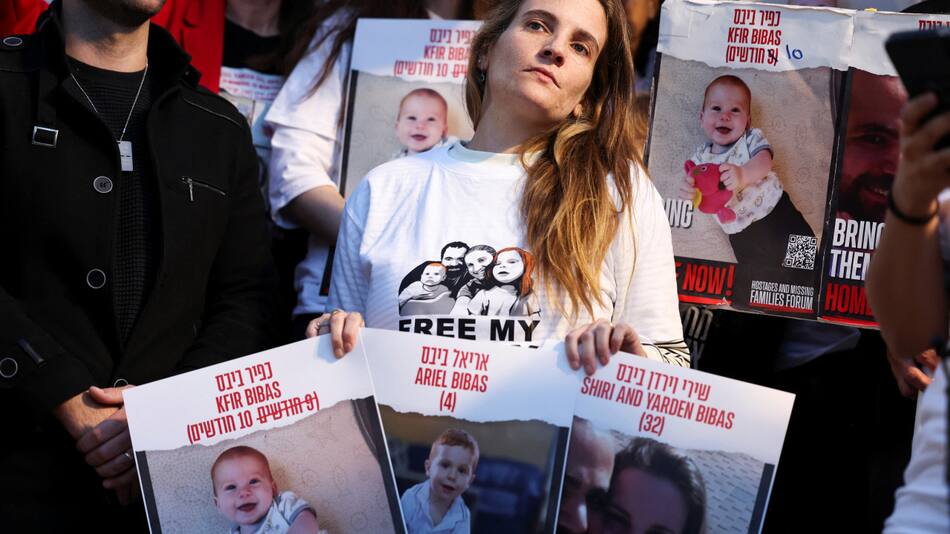 Manifestaciones en Israel por la liberación de rehenes. Foto: Reuters