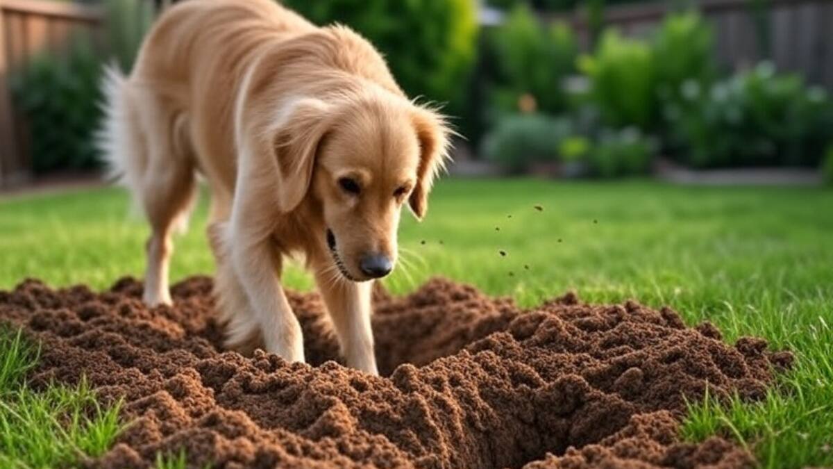Qué significa que tu perro haga pozos en la tierra.