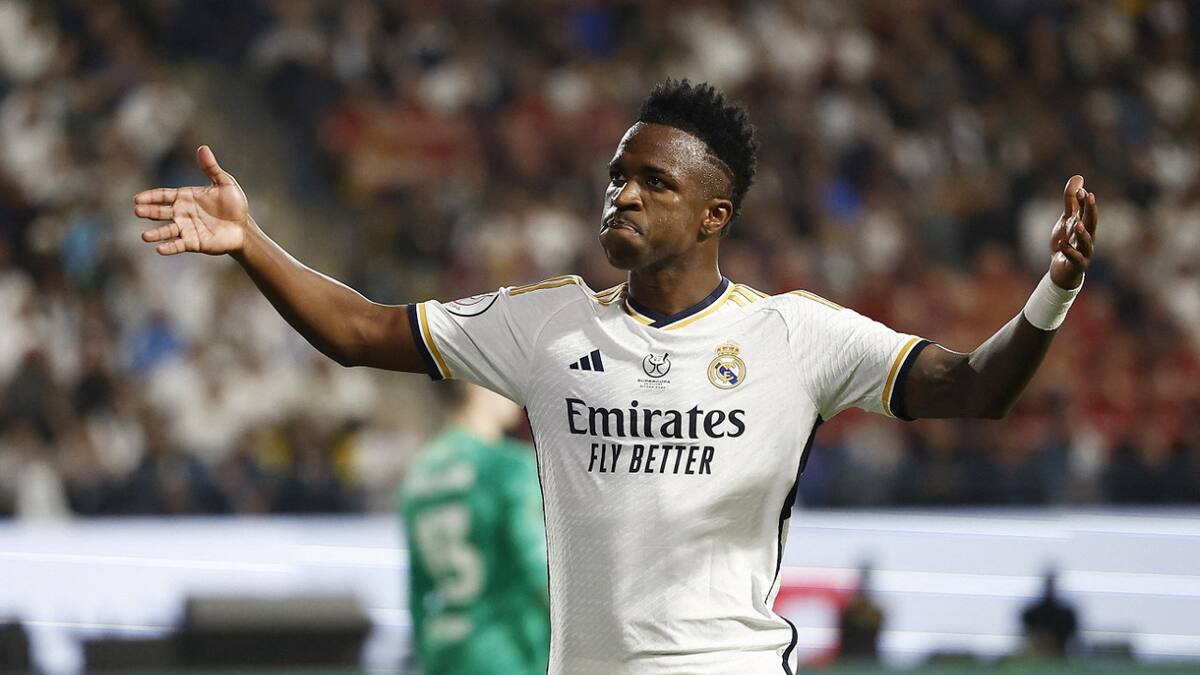 Vinicius Junior; Real Madrid vs Barcelona, Supercopa de España. Foto: Reuters