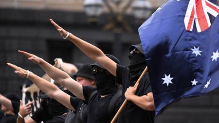 Saludo nazi en Australia. Foto: EFE