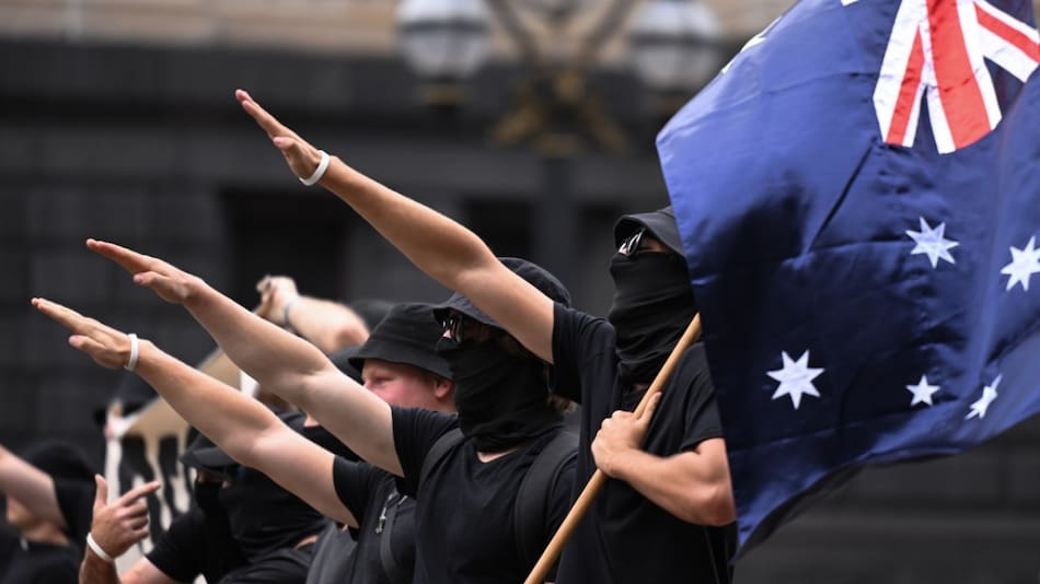 Saludo nazi en Australia. Foto: EFE