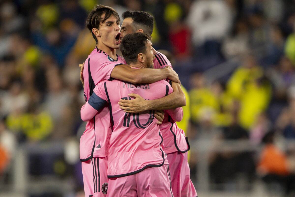 Festejo de Lionel Messi para el Inter Miami por la Concachampions. Foto: REUTERS.
